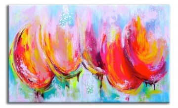 abstract schilderij bloemen