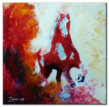 Paard abstract schilderij moderne kunst