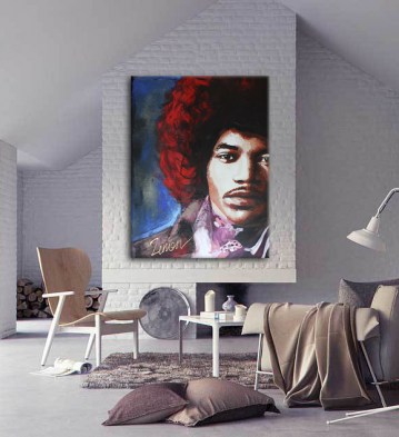 Jimi Hendrix schilderij