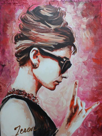 Audrey Hepburn schilderij