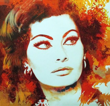 SOPHIA LOREN SCHILDERIJ