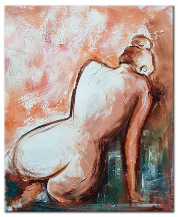 Schilderij Vrouw abstract figuratief modern