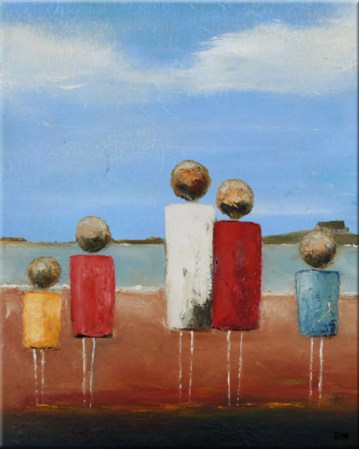 figuratief man vrouw kinderen schilderij online kopen