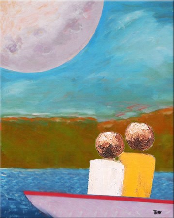 Schilderij abstract figuratief